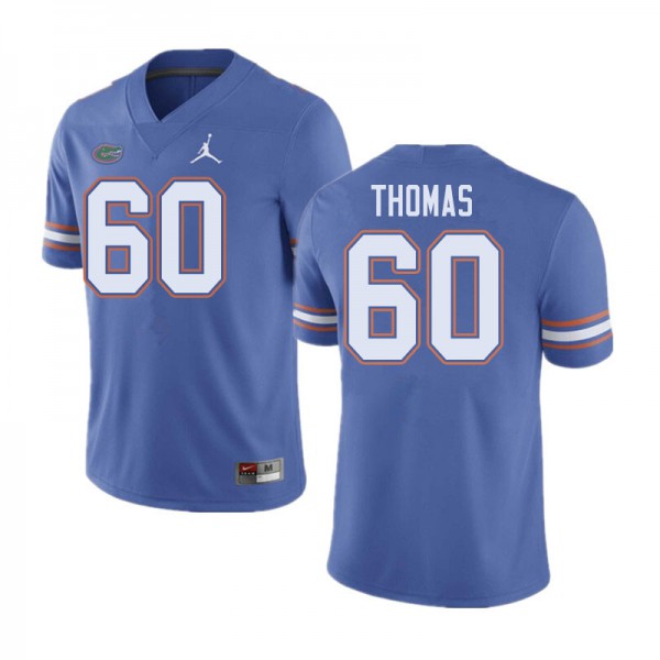 Jordan Brand Men #60 Da'Quan Thomas Florida Gators College Football Jerseys Blue